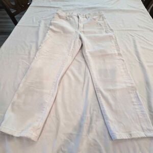 Express Women's Slim Ankle Super High Rise White Jeans, Size 10S (247-248)